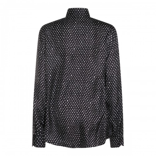 BLACK AND WHITE SILK SHIRT 2