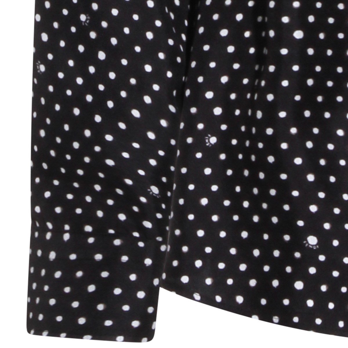 BLACK AND WHITE SILK SHIRT