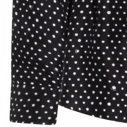 BLACK AND WHITE SILK SHIRT