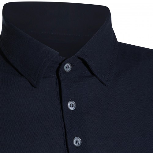 BLUE COTTON POLO SHIRT