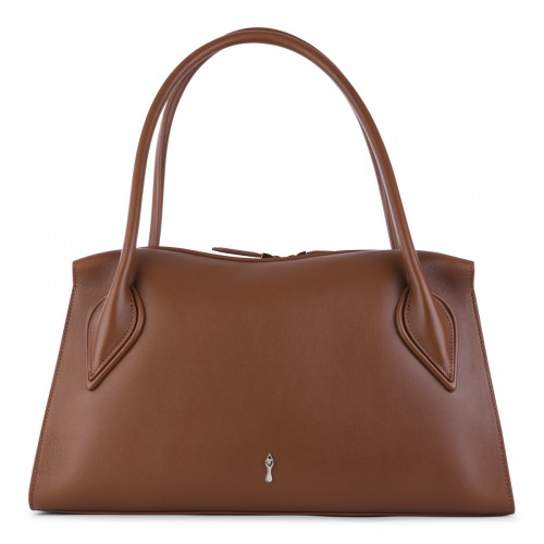 BROWN LEATHER VENUS MEDIUM SHOULDER BAG