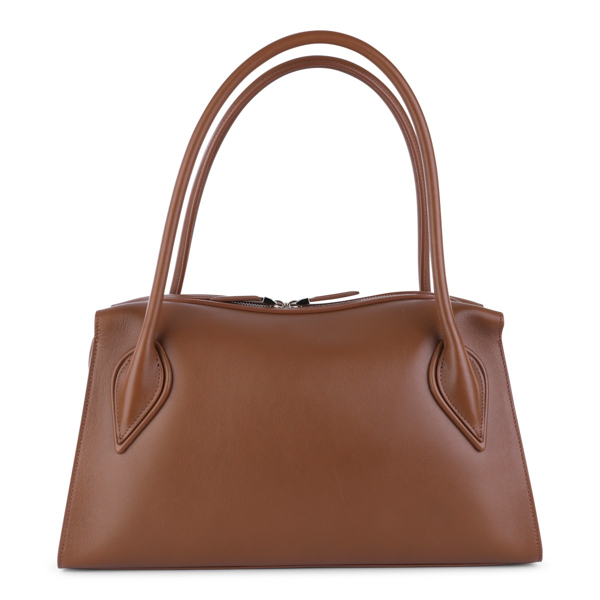 BROWN LEATHER VENUS MEDIUM SHOULDER BAG