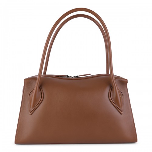 BROWN LEATHER VENUS MEDIUM SHOULDER BAG
