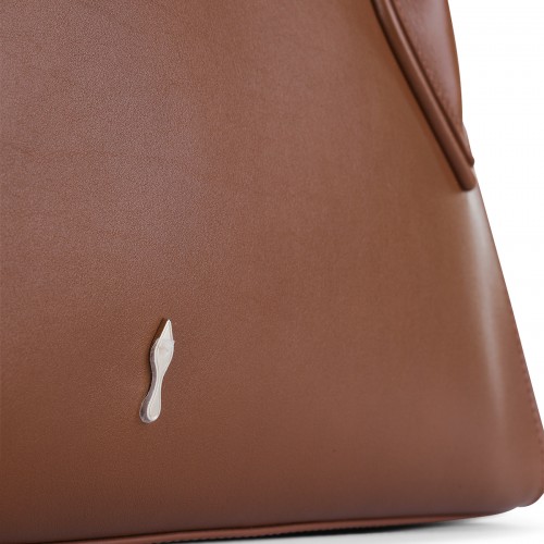 BROWN LEATHER VENUS MEDIUM SHOULDER BAG