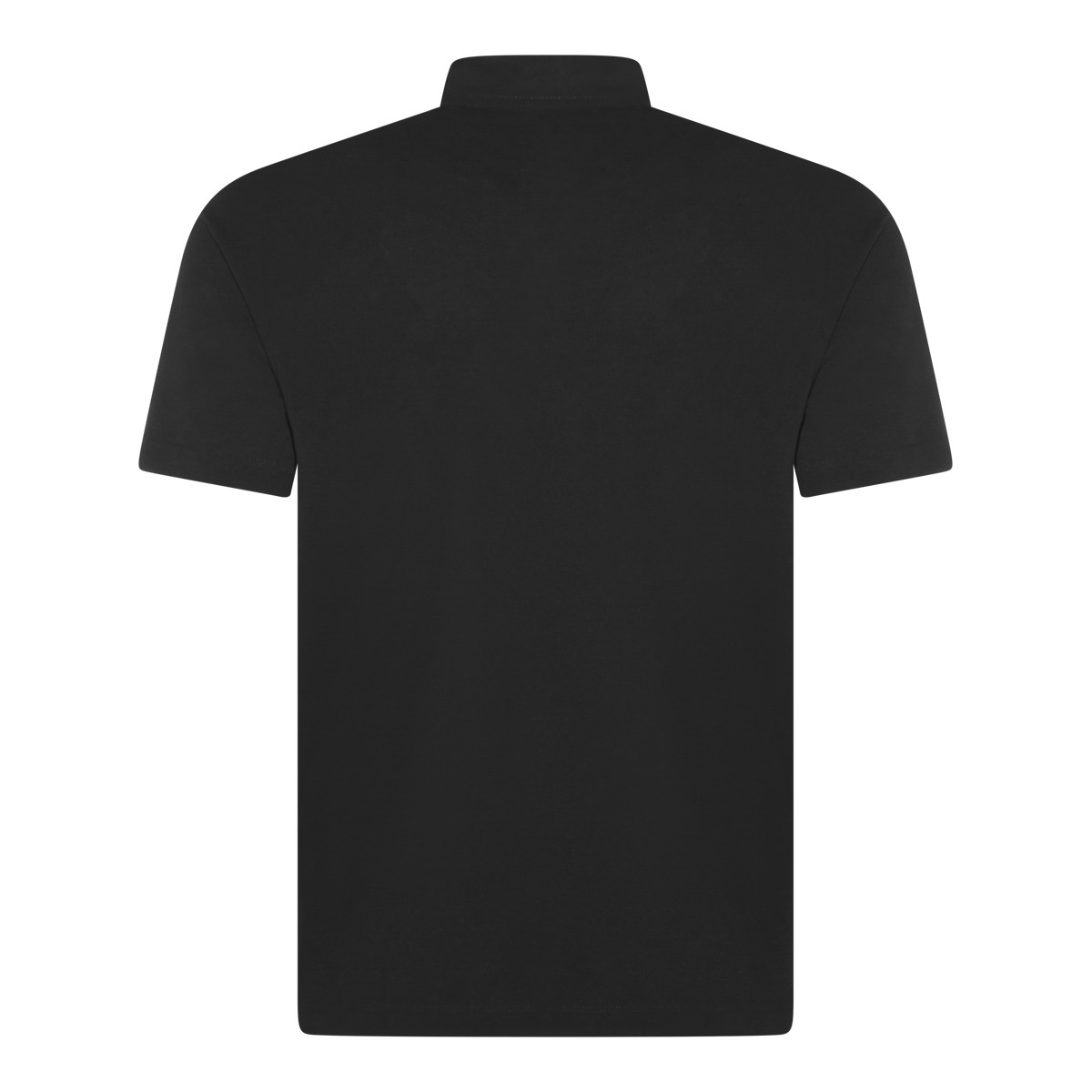 BLACK COTTON POLO SHIRT