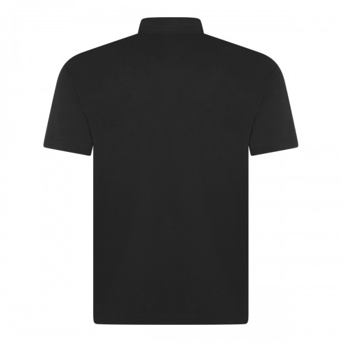 BLACK COTTON POLO SHIRT