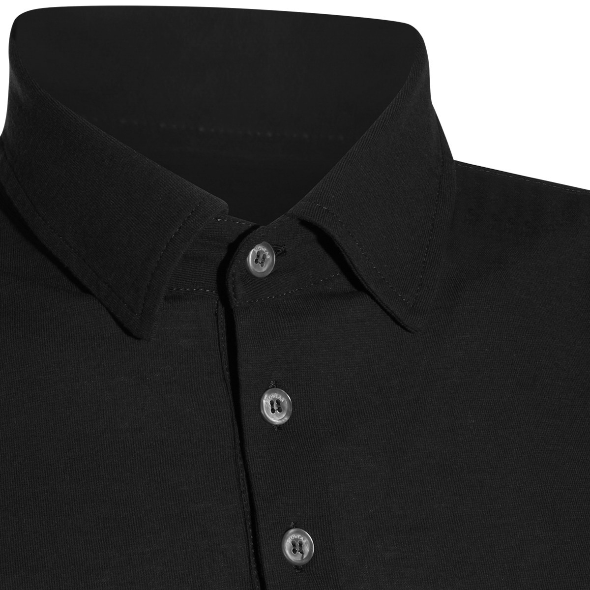 BLACK COTTON POLO SHIRT