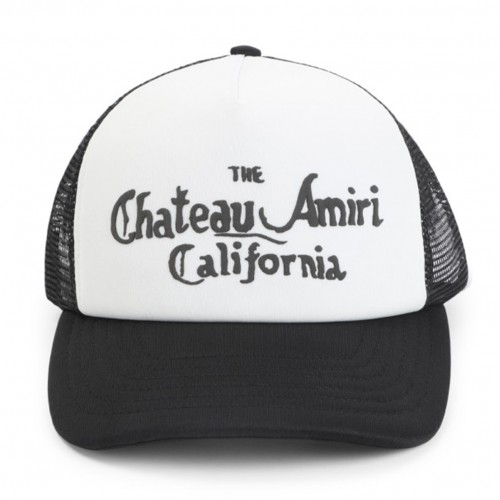 BLACK AND WHITE COTTON BASEBALL CAP