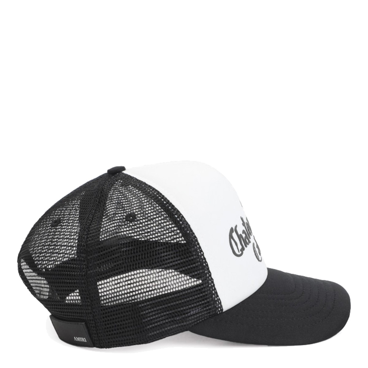 BLACK AND WHITE COTTON BASEBALL CAP