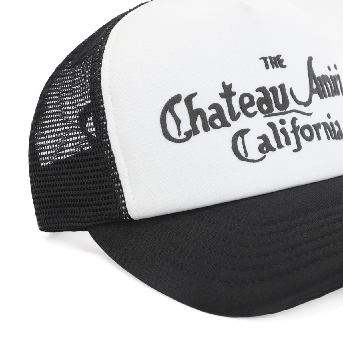 BLACK AND WHITE COTTON BASEBALL CAP