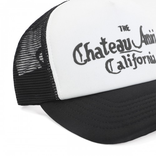 BLACK AND WHITE COTTON BASEBALL CAP