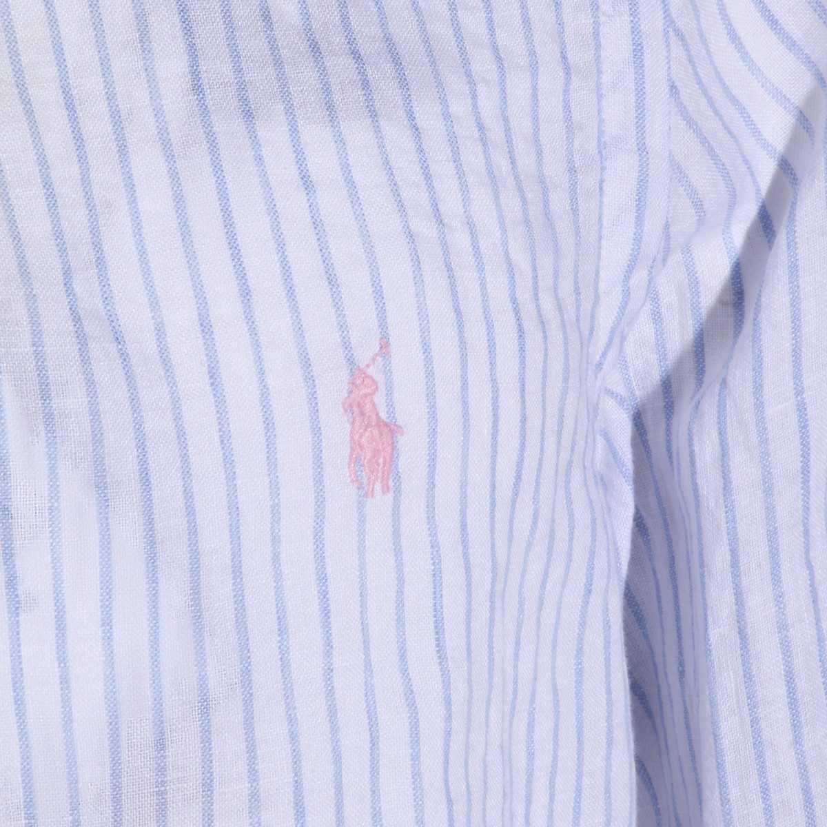 WHITE BLUE LINEN SHIRT