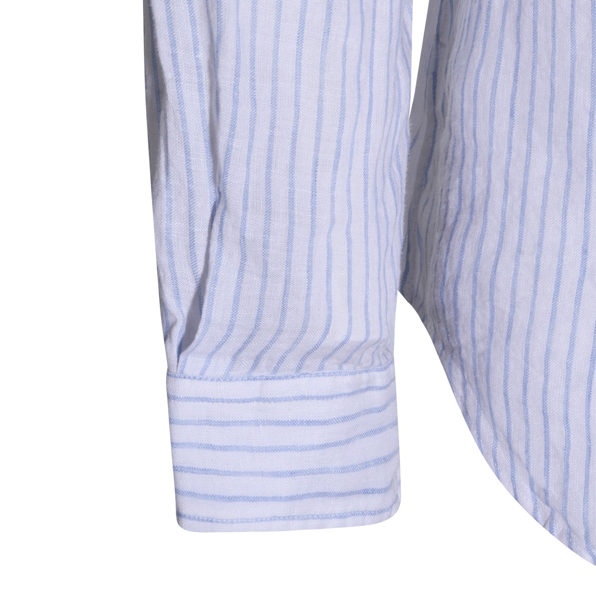 WHITE BLUE LINEN SHIRT