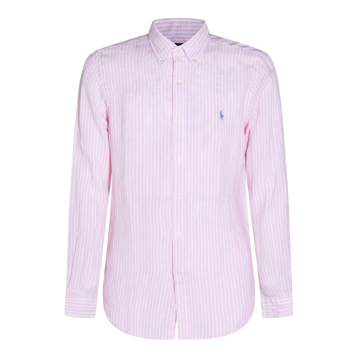 PINK WHITE LINEN SHIRT