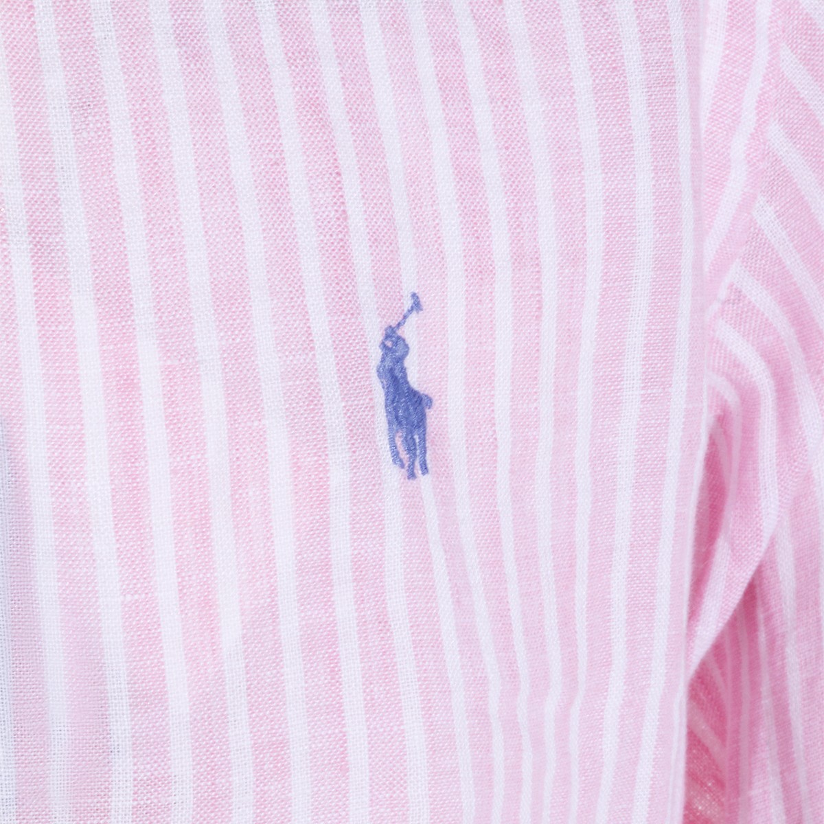 PINK WHITE LINEN SHIRT