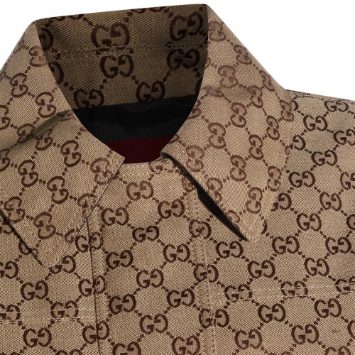 CAMEL COTTON CASUAL JACKET