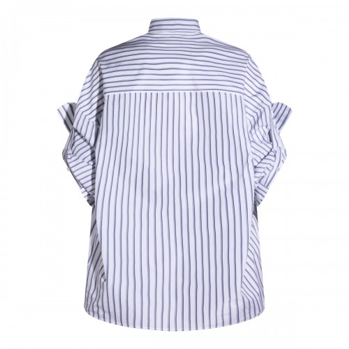 WHITE AND BLUE COTTON SHIRT 2