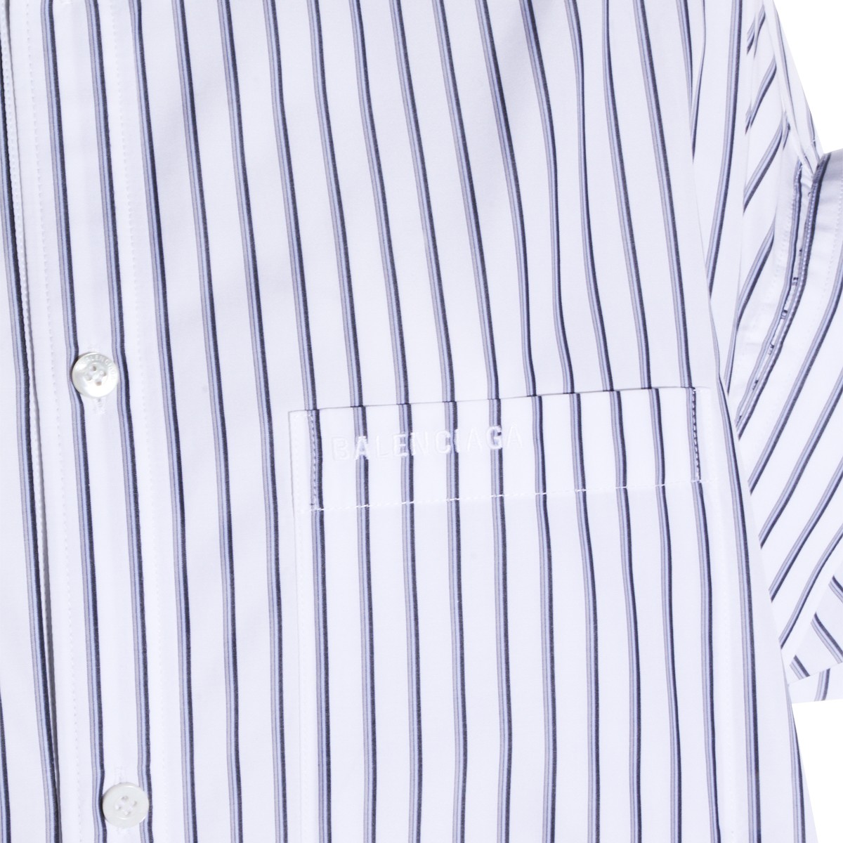 WHITE AND BLUE COTTON SHIRT