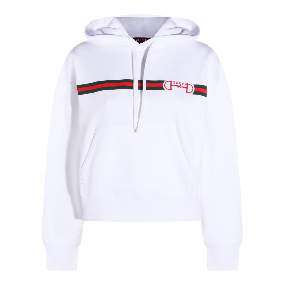 WHITE COTTON SWEATSHIRT