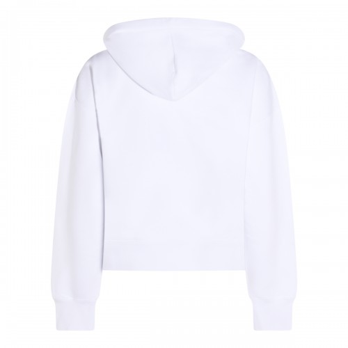 WHITE COTTON SWEATSHIRT