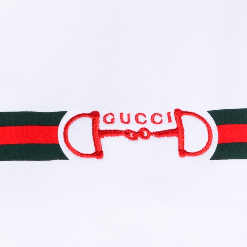 WHITE COTTON SWEATSHIRT