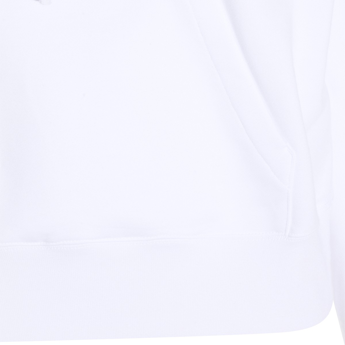 WHITE COTTON SWEATSHIRT