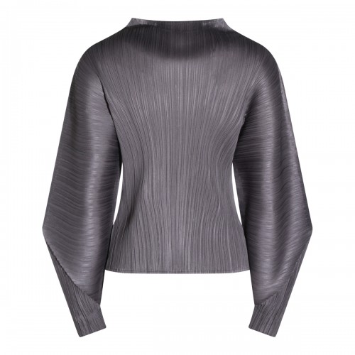 GRAY PLEATED TOP