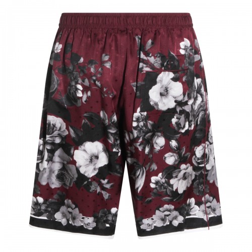 BORDEAUX AND BLACK SILK SHORT 2