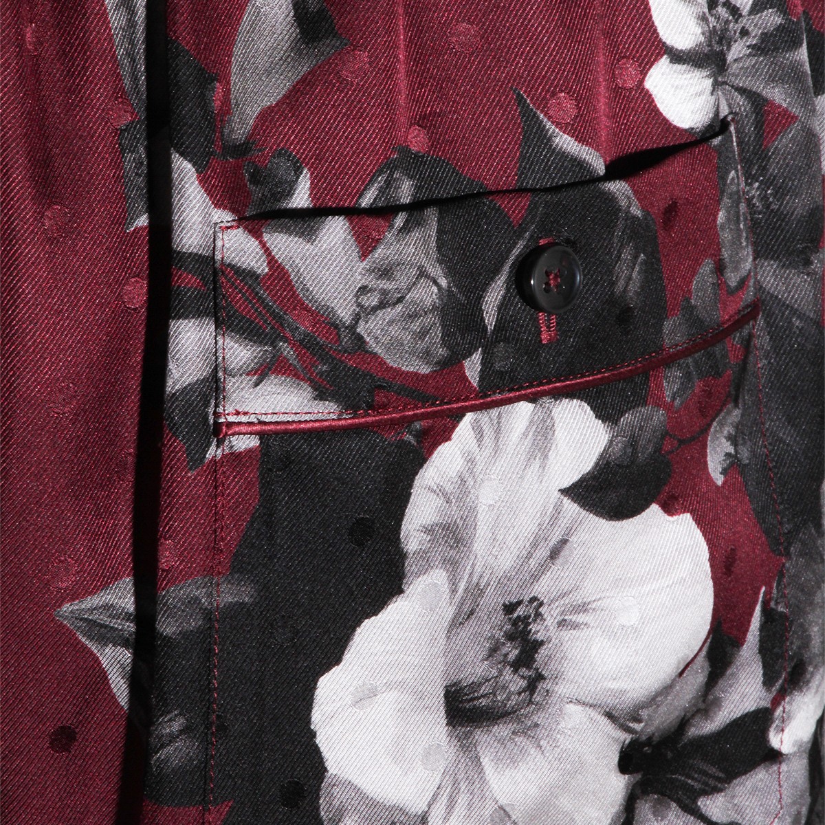 BORDEAUX AND BLACK SILK SHORT