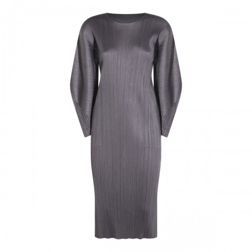 GRAY PLEATED DRESS