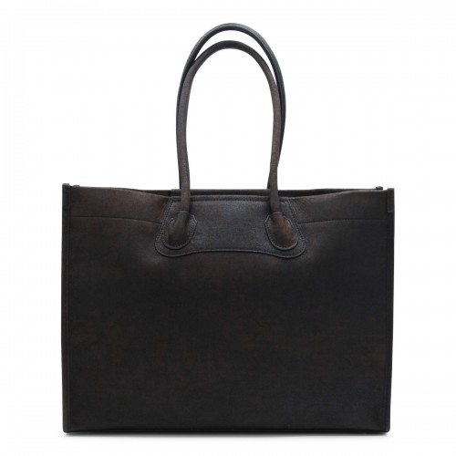 BLACK LEATHER TOTES