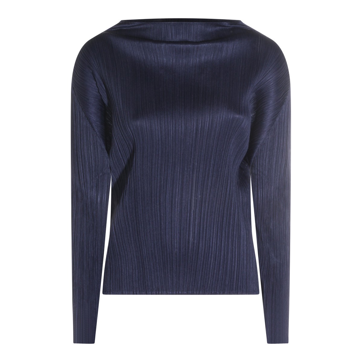 DARK NAVY PLEATED TOP