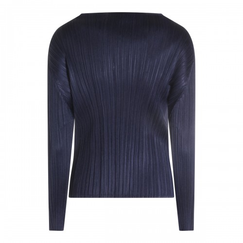 DARK NAVY PLEATED TOP
