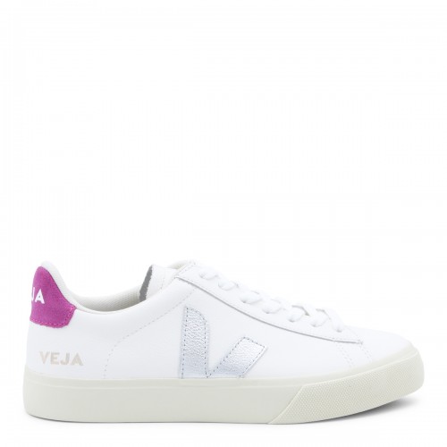 WHITE AND PURPLE CAMPO SNEAKERS