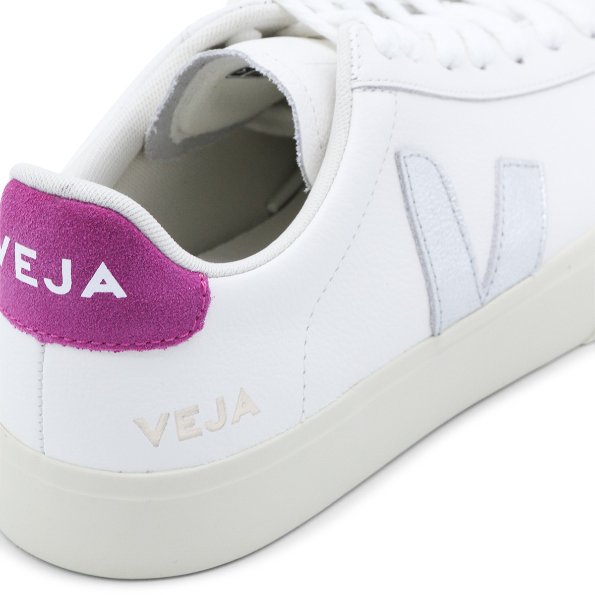WHITE AND PURPLE CAMPO SNEAKERS