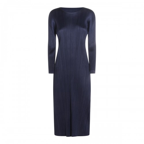 DARK NAVY PLEATED DRESS