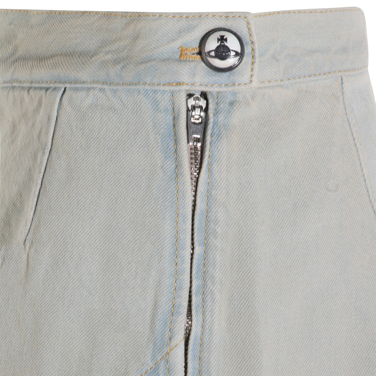 LIGHT BLUE COTTON SKIRT