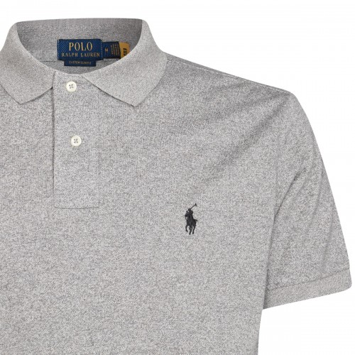 GREY COTTON POLO SHIRT