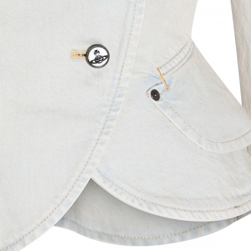 LIGHT GREY COTTON BLAZER