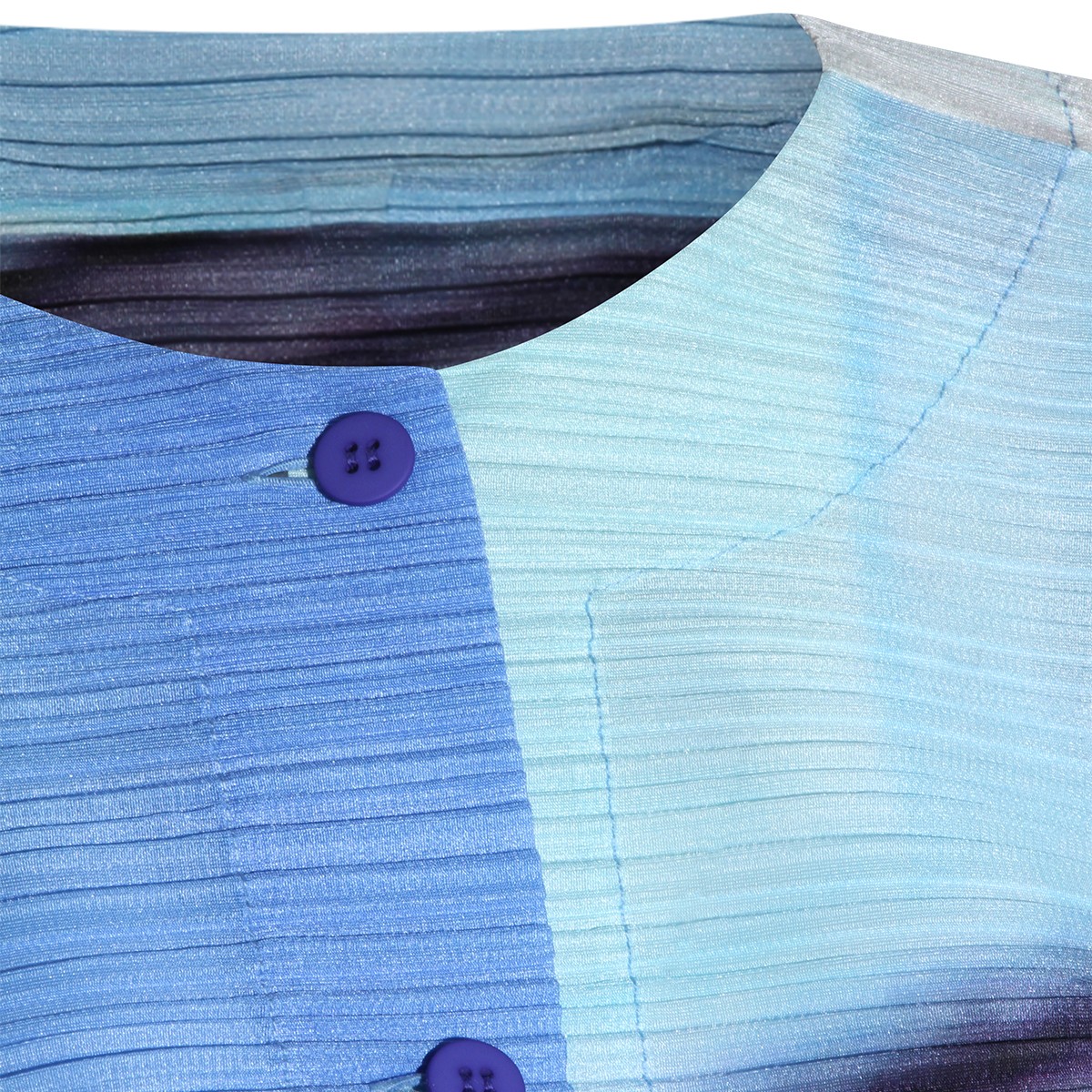 BLUE AND YELLOW PLEATED TOP