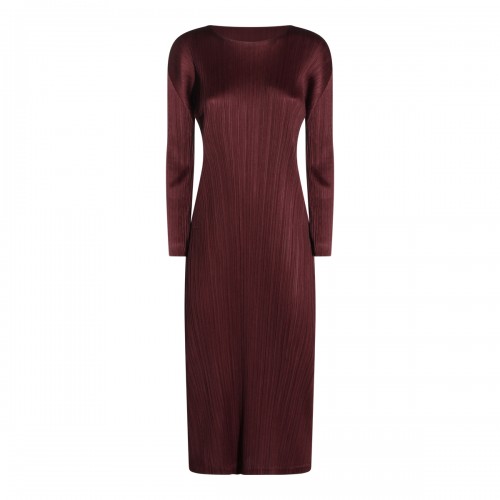 BORDEAUX PLEATED DRESS