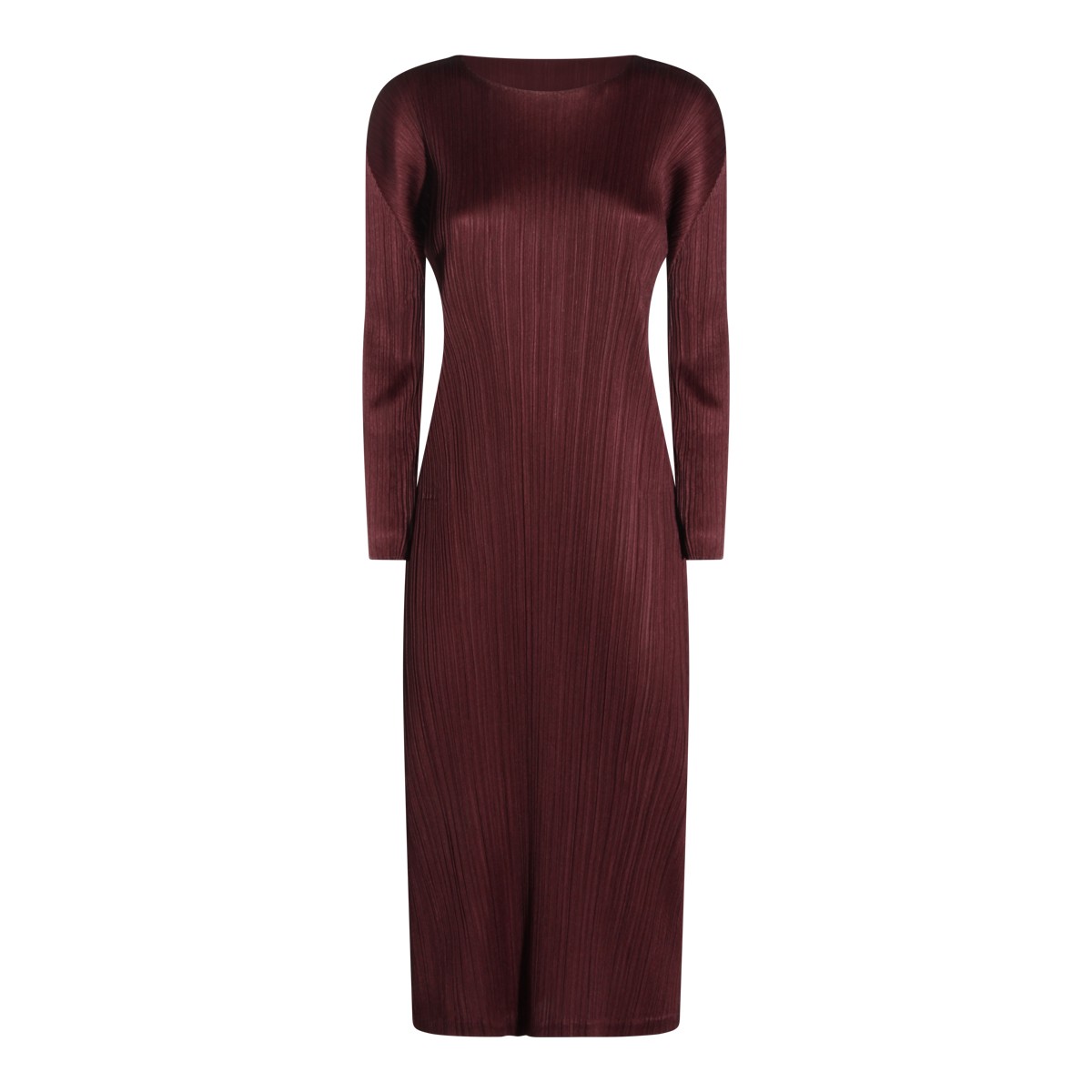 BORDEAUX PLEATED DRESS
