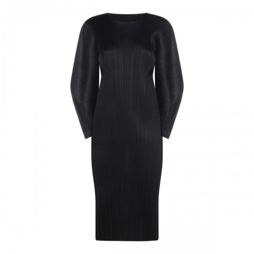 BLACK PLEATED DRESS
