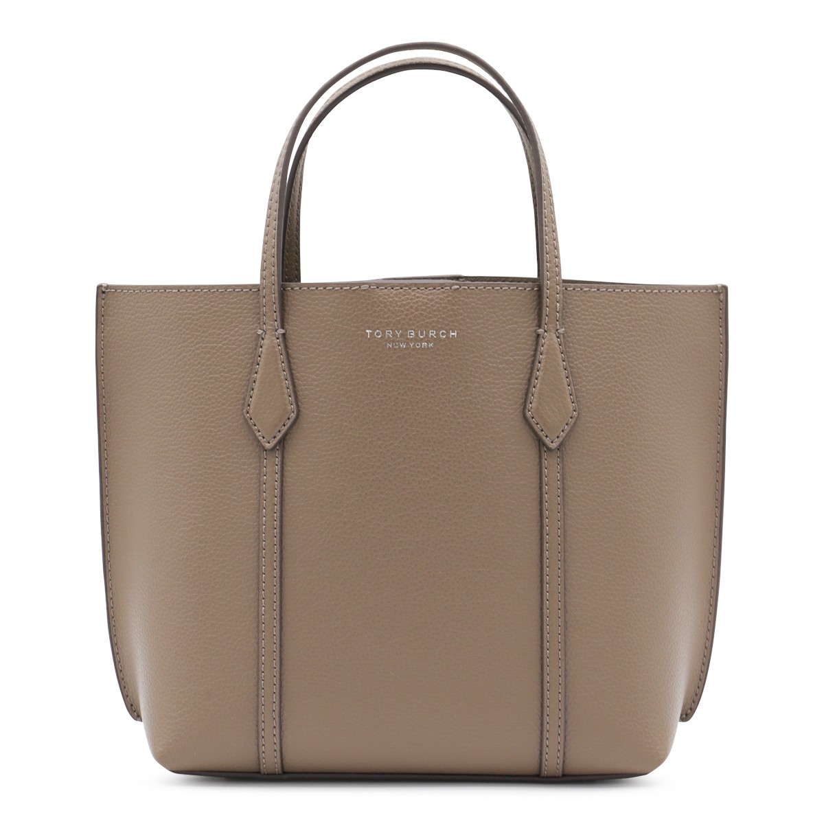 BROWN LEATHER SMALL PERRY TOTES