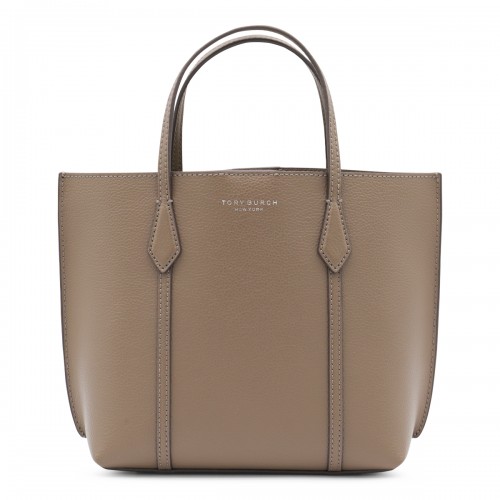 BROWN LEATHER SMALL PERRY TOTES
