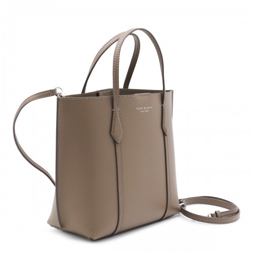 BROWN LEATHER SMALL PERRY TOTES