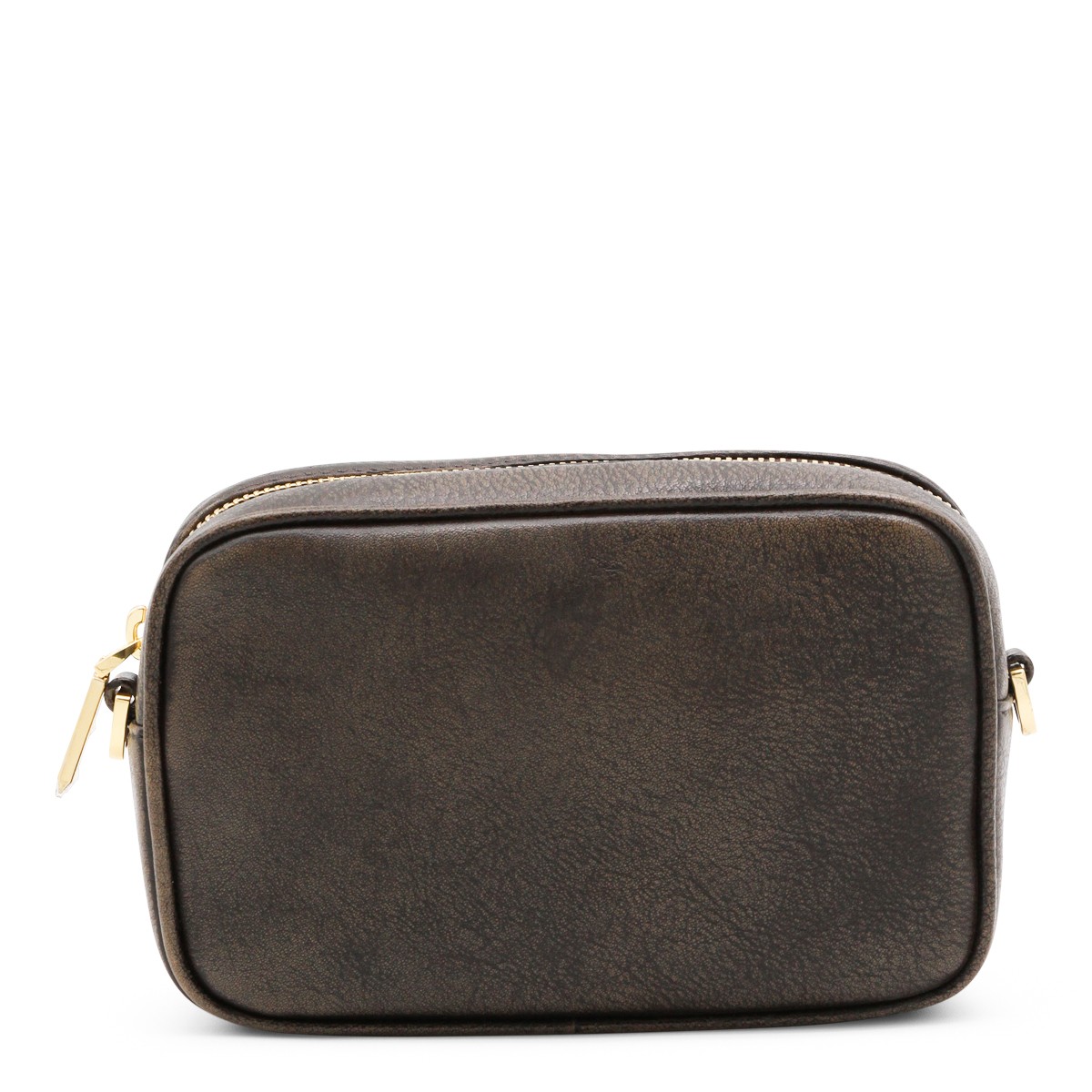 DARK BROWN LEATHER CROSSBODY BAG