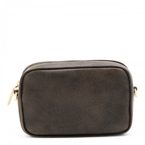 DARK BROWN LEATHER CROSSBODY BAG