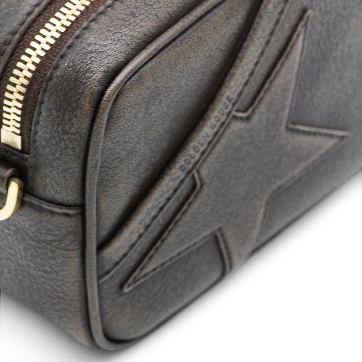 DARK BROWN LEATHER CROSSBODY BAG