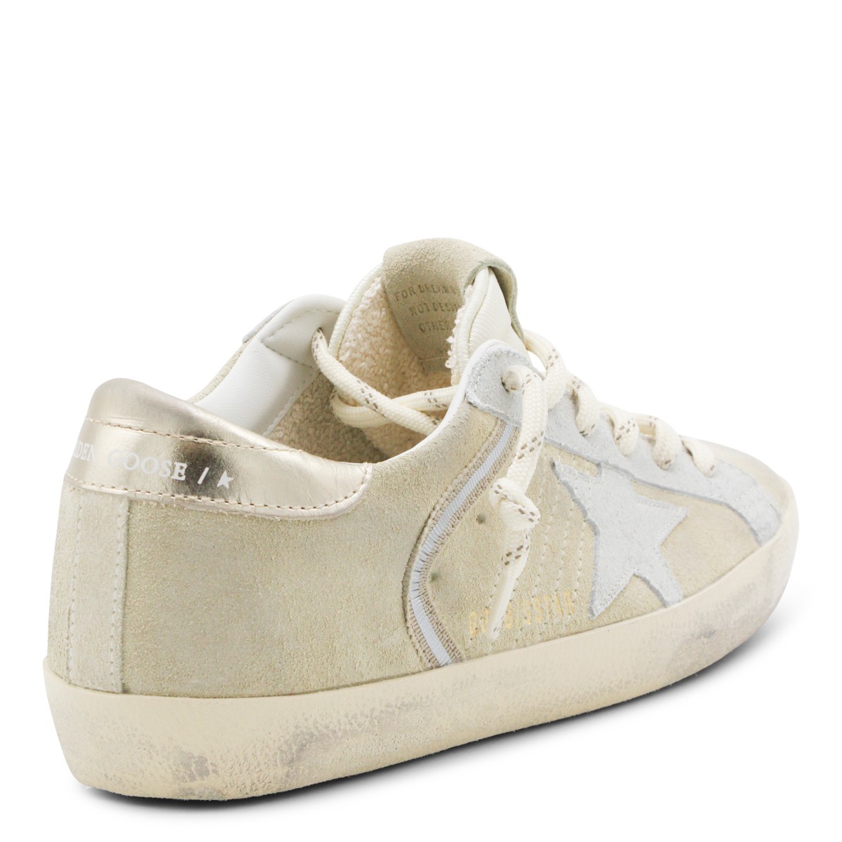 BEIGE LEATHER SUPERSTAR SNEAKERS